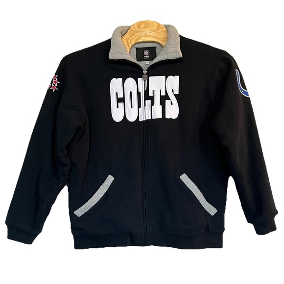 Other - Colts NFL Vintage‎ Proline Large Blue Fleece Lined Wool Jacket Football Fan